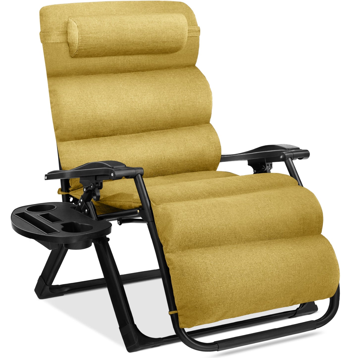 Oversized Zero Gravity Chair Folding Outdoor Recliner w/ Removable Cushion