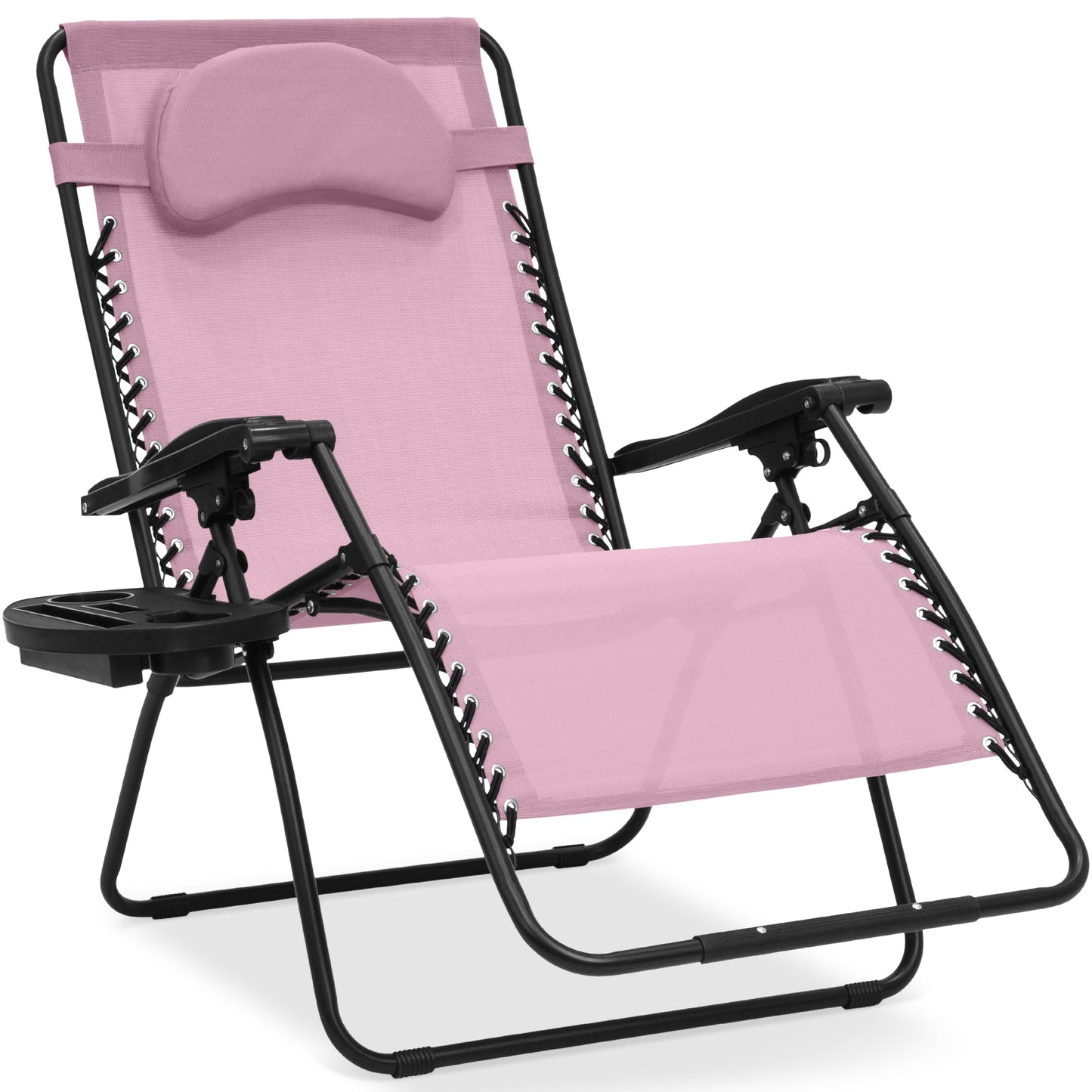Oversized Reclining Zero Gravity Chair Lounger w/ Cup Holder Pillow
