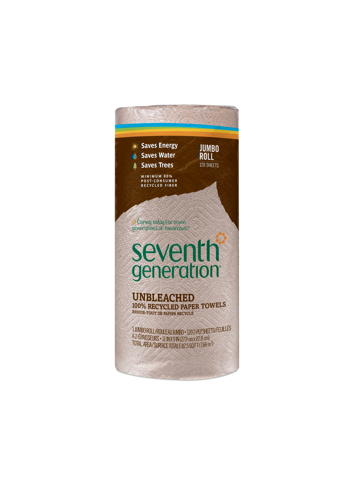 100% Recycled Paper Towels Unbleached