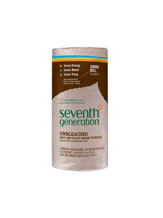 100% Recycled Paper Towels Unbleached