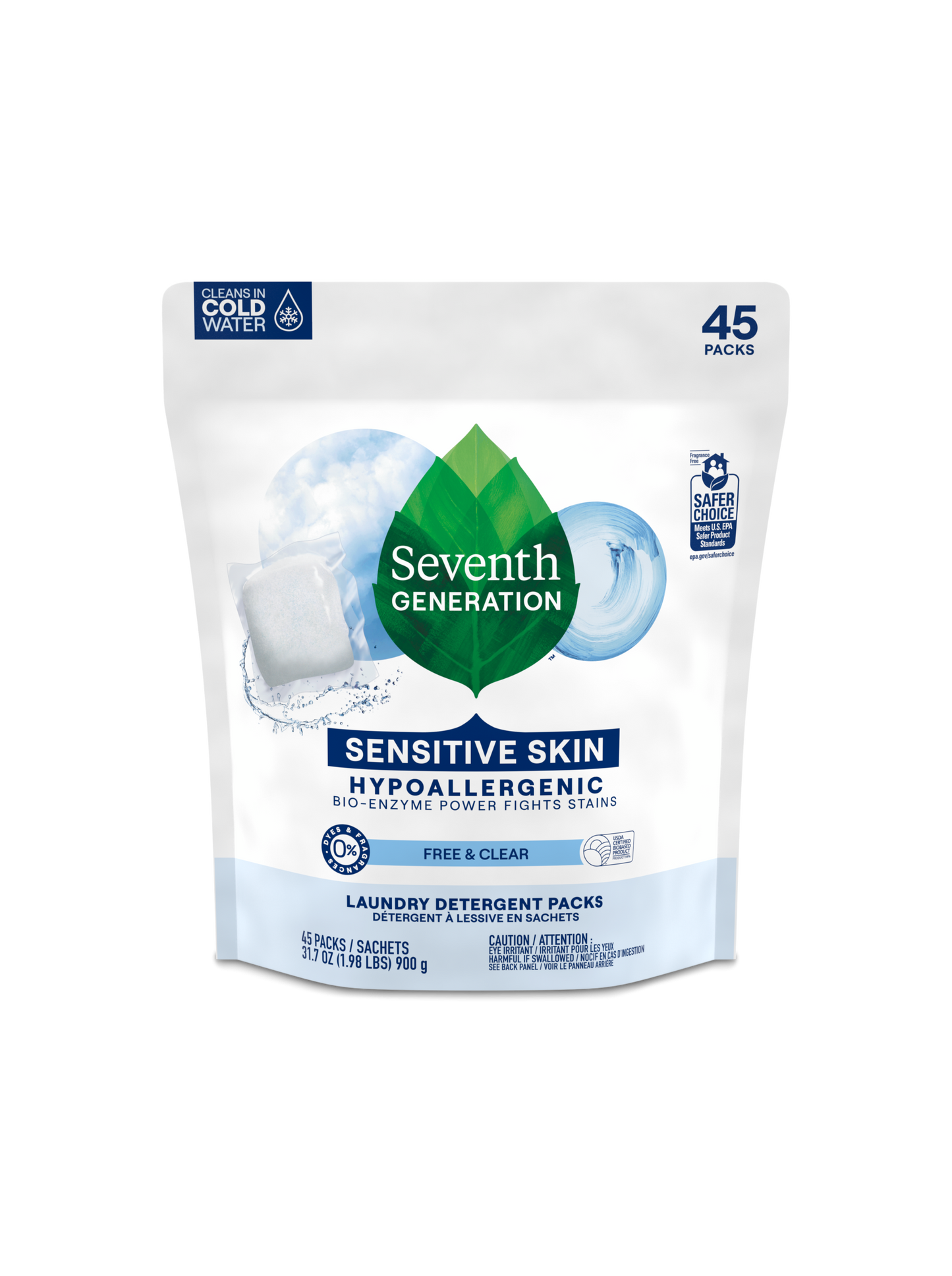Laundry Detergent Packs - Free & Clear