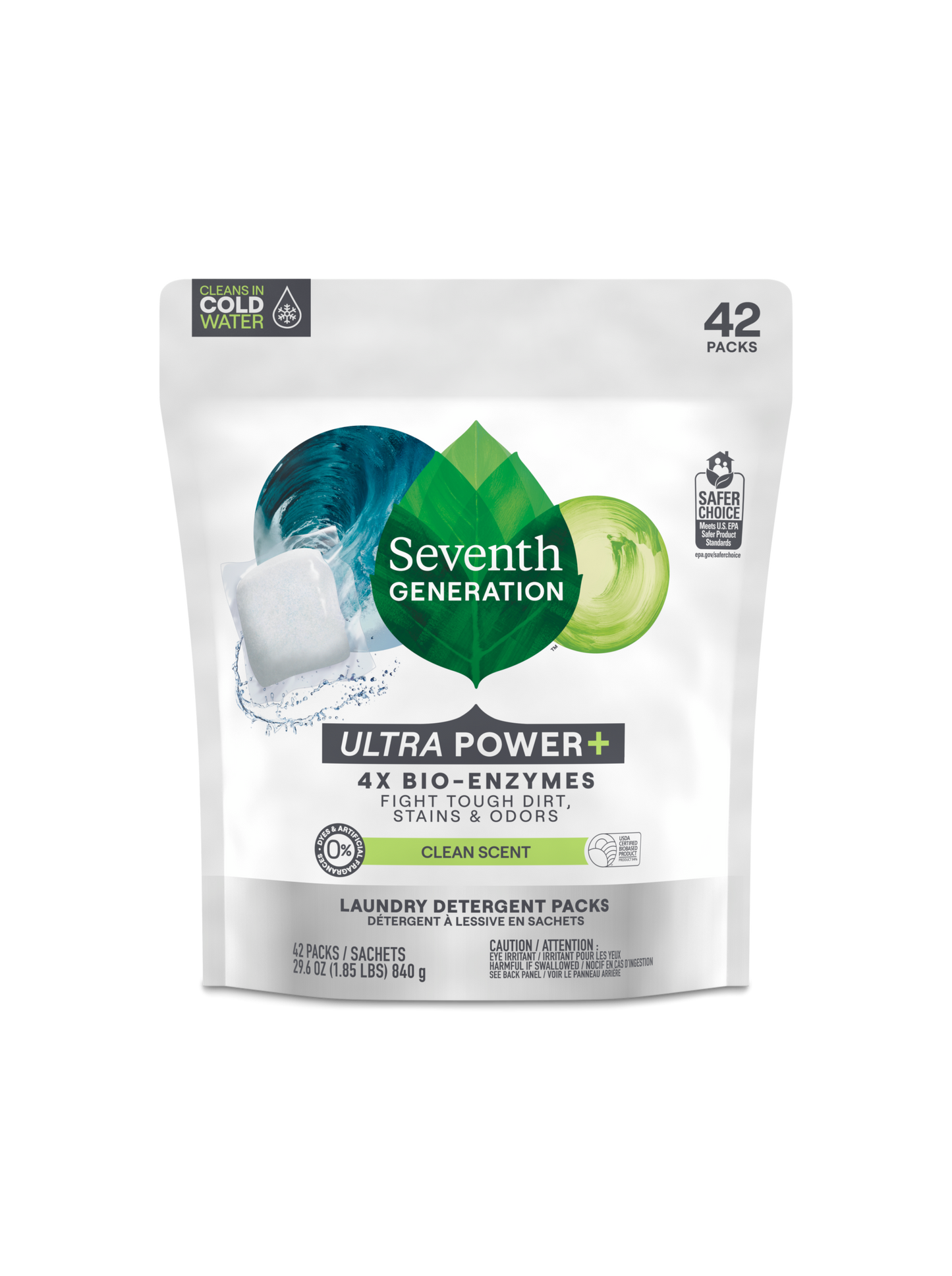 Power+™ Laundry Detergent Packs - Clean Scent