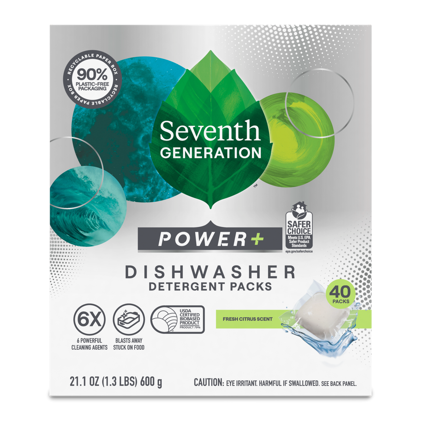 Power+™ Dishwasher Detergent Packs - Fresh Citrus