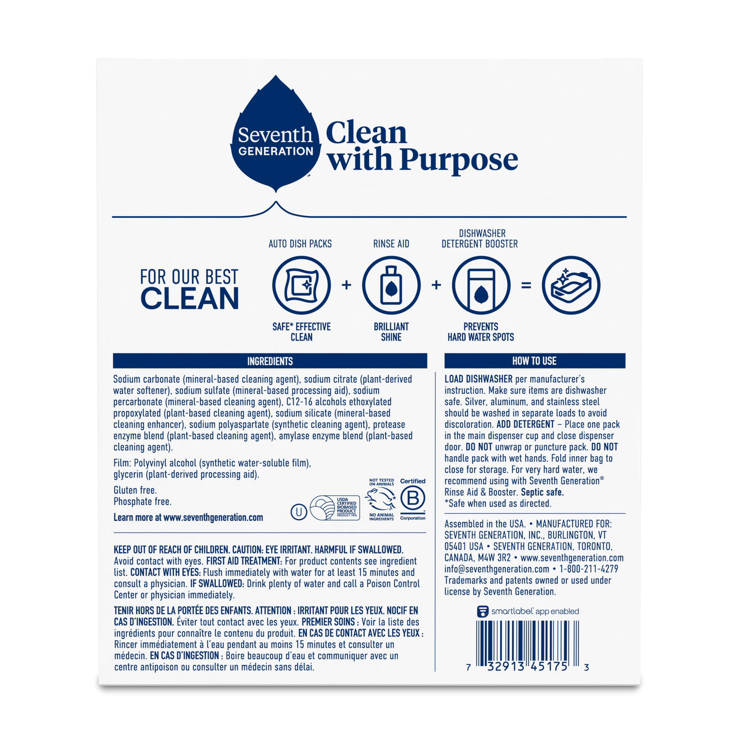 Dishwasher Detergent Packs - Free & Clear