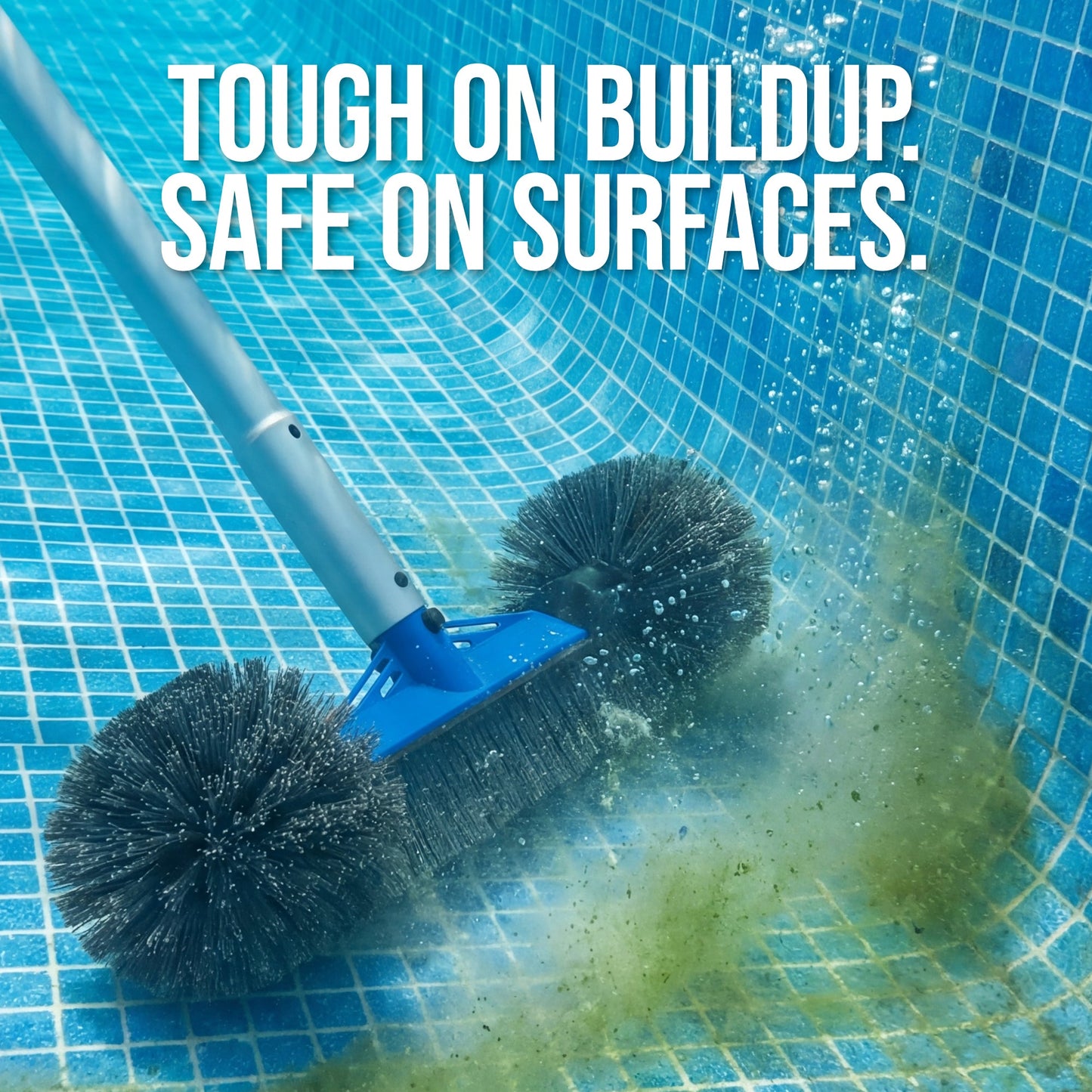 Pool Cleaning Starter KitPool Brush Skimmer Net & 9 ft Aluminum Pole