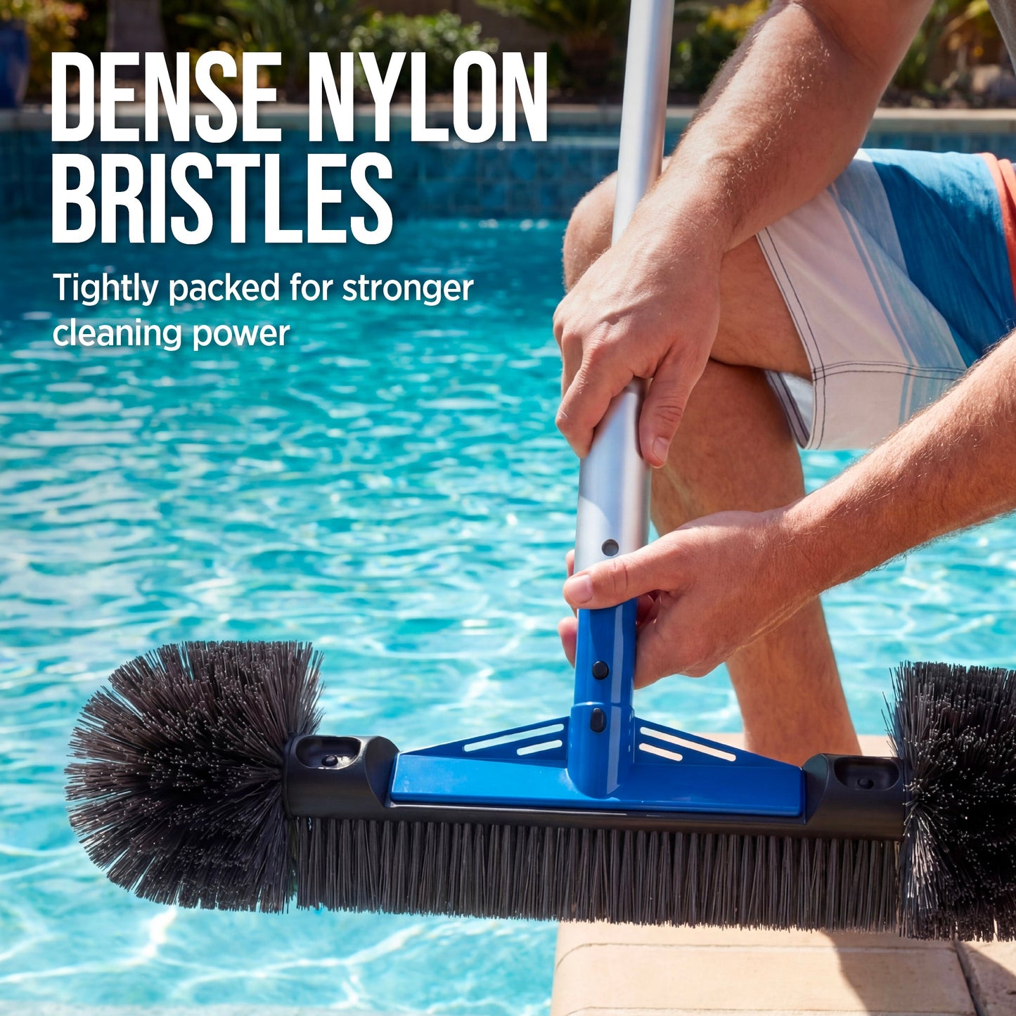 Pool Cleaning Starter KitPool Brush Skimmer Net & 9 ft Aluminum Pole