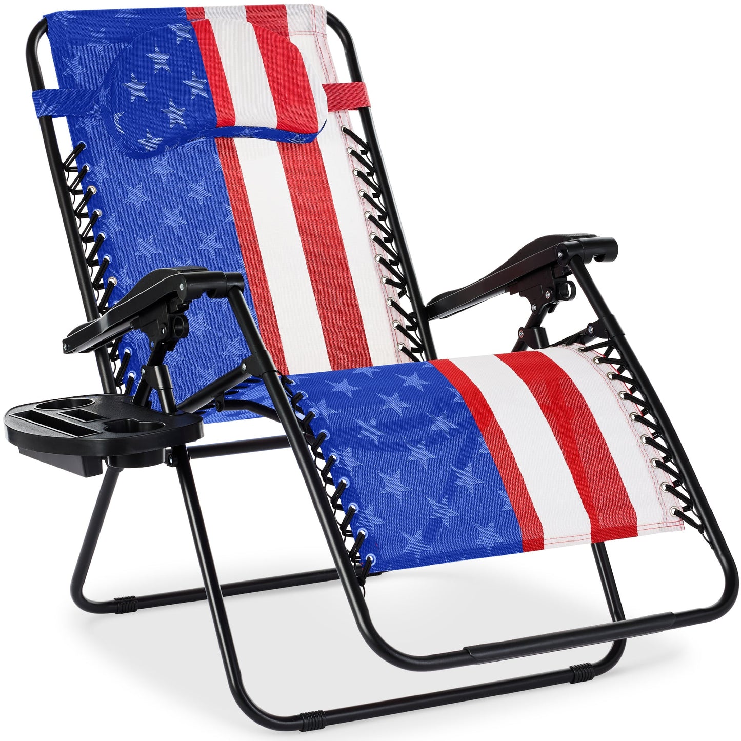 Oversized Reclining Zero Gravity Chair Lounger w/ Cup Holder Pillow