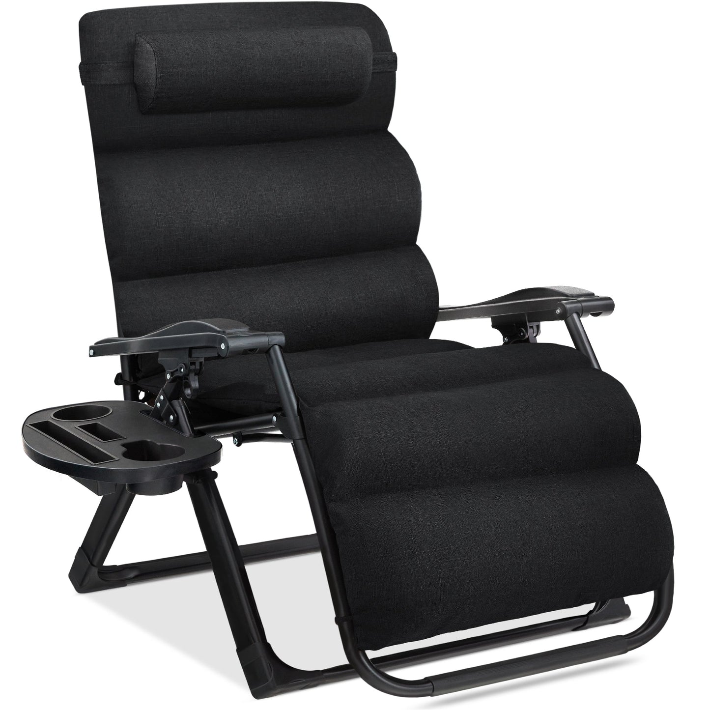 Oversized Zero Gravity Chair Folding Outdoor Recliner w/ Removable Cushion