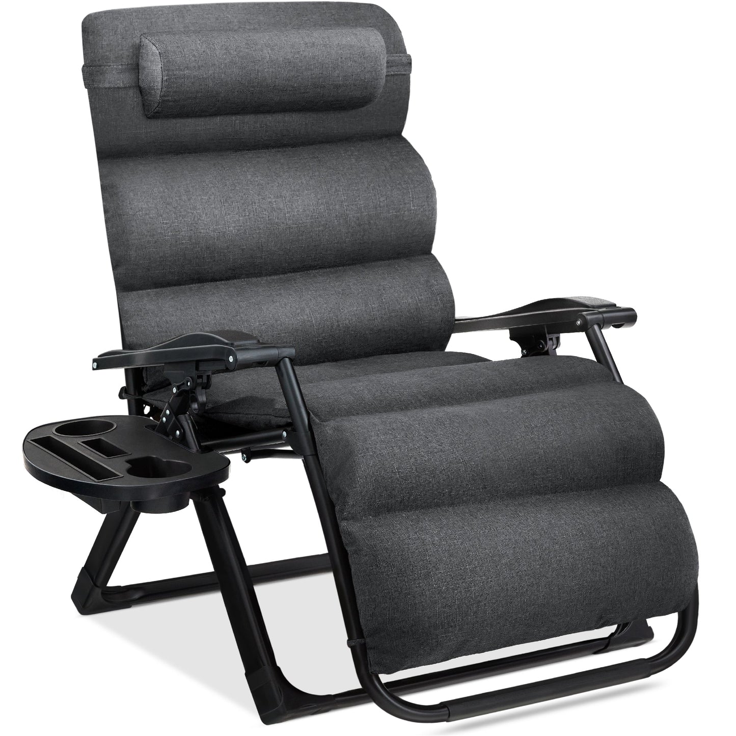 Oversized Zero Gravity Chair Folding Outdoor Recliner w/ Removable Cushion