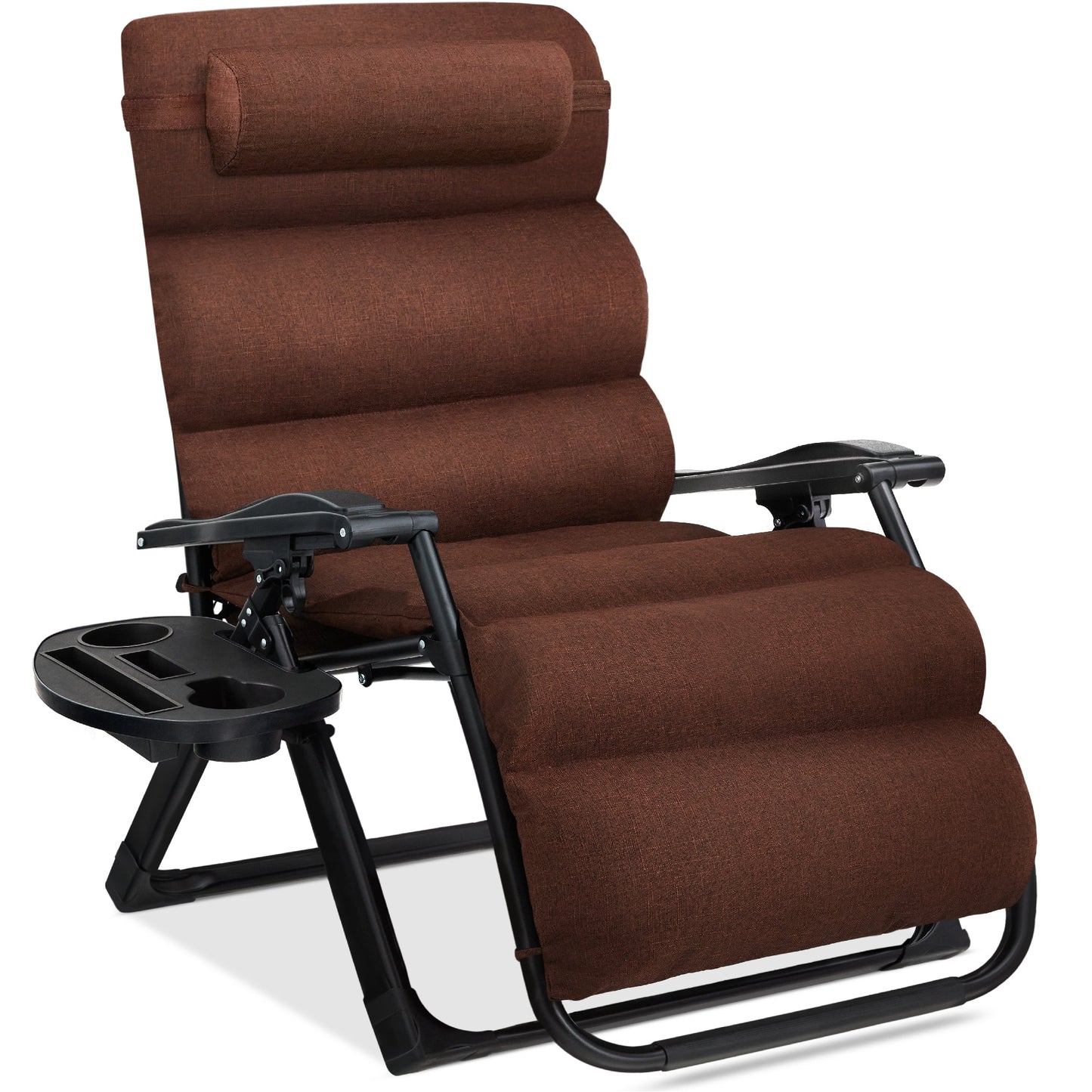 Oversized Zero Gravity Chair Folding Outdoor Recliner w/ Removable Cushion
