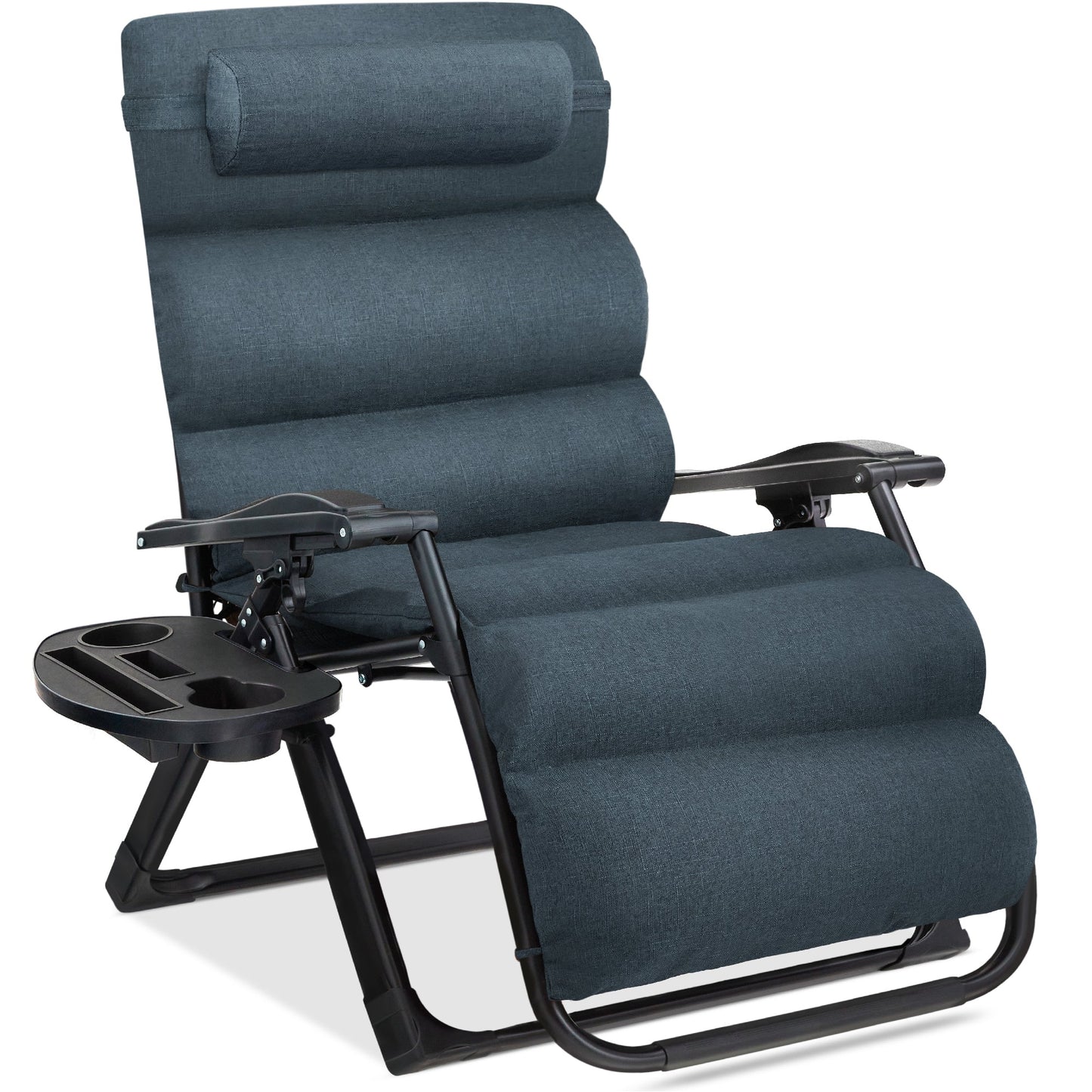Oversized Zero Gravity Chair Folding Outdoor Recliner w/ Removable Cushion