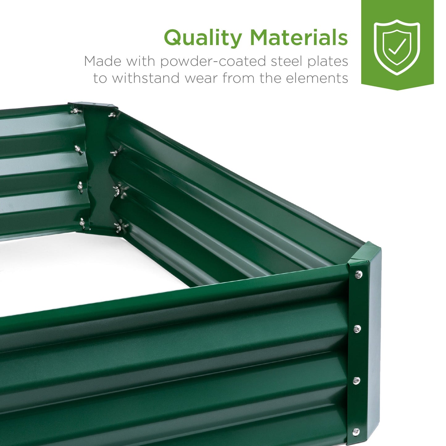Outdoor Metal Raised Garden Bed for Vegetables Flowers Herbs - 6x3x1ft