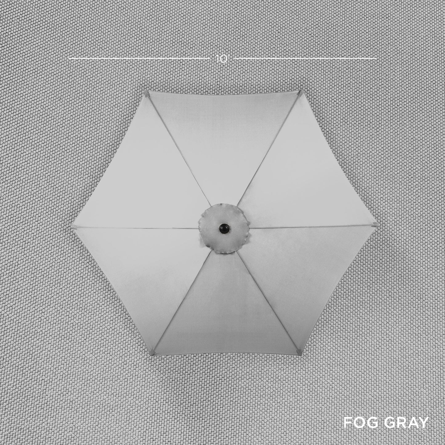 Outdoor Woodgrain Pattern Patio Umbrella Decoration w/ Tilt Crank - 10ft