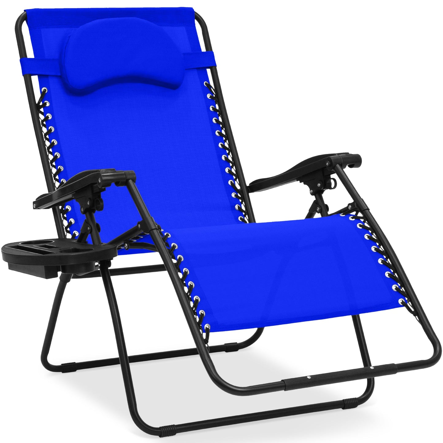 Oversized Reclining Zero Gravity Chair Lounger w/ Cup Holder Pillow