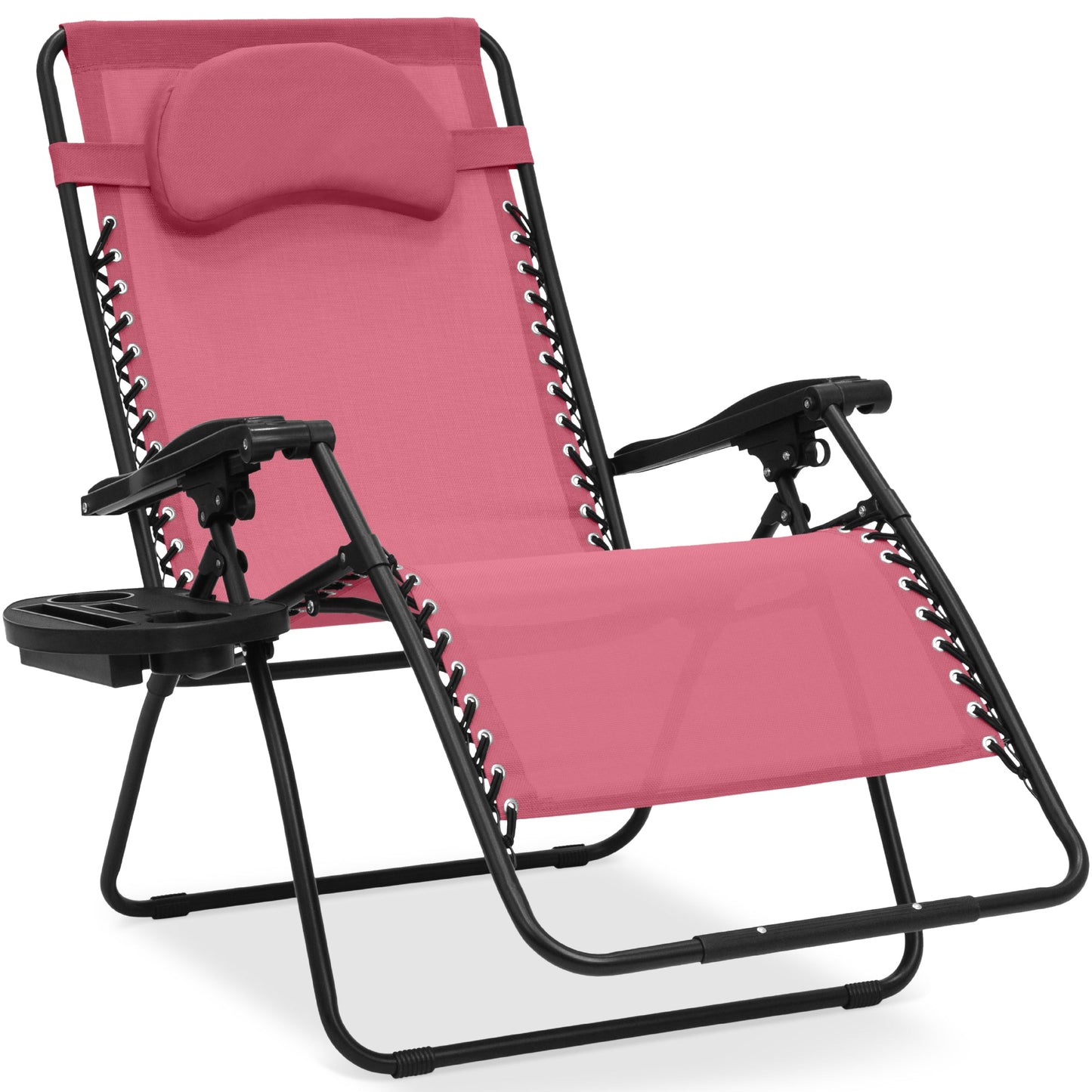 Oversized Reclining Zero Gravity Chair Lounger w/ Cup Holder Pillow