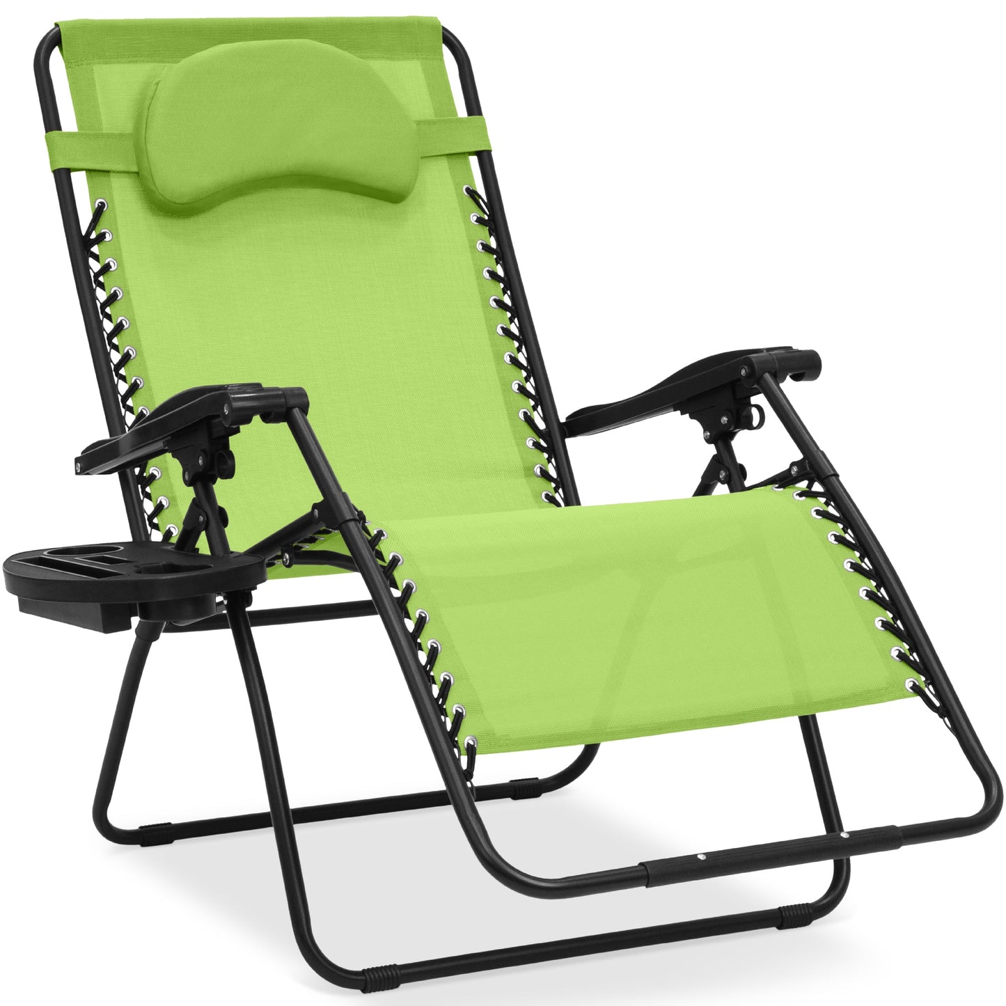 Oversized Reclining Zero Gravity Chair Lounger w/ Cup Holder Pillow
