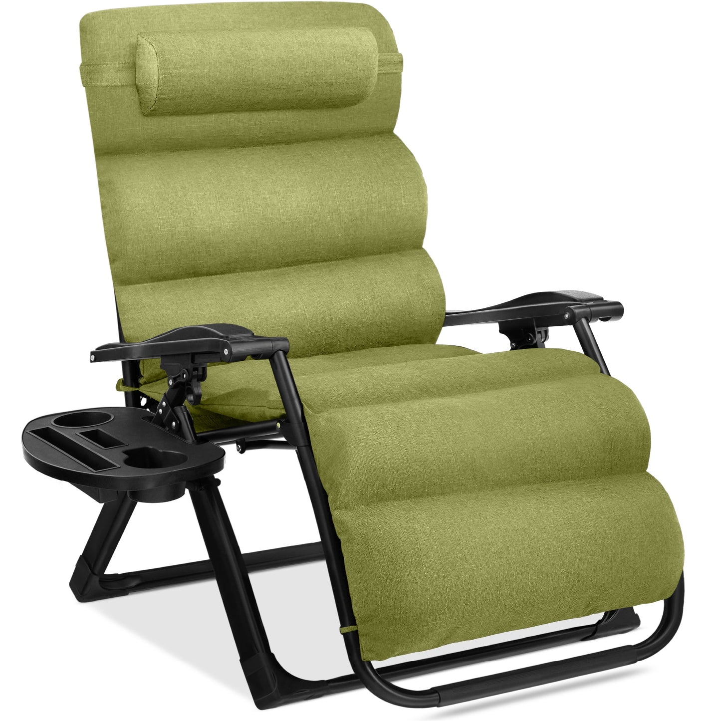 Oversized Zero Gravity Chair Folding Outdoor Recliner w/ Removable Cushion
