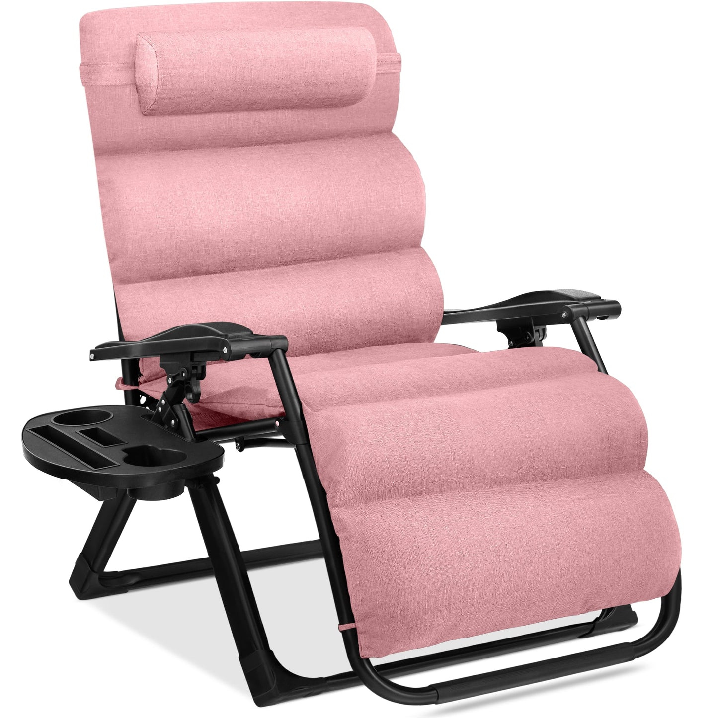 Oversized Zero Gravity Chair Folding Outdoor Recliner w/ Removable Cushion
