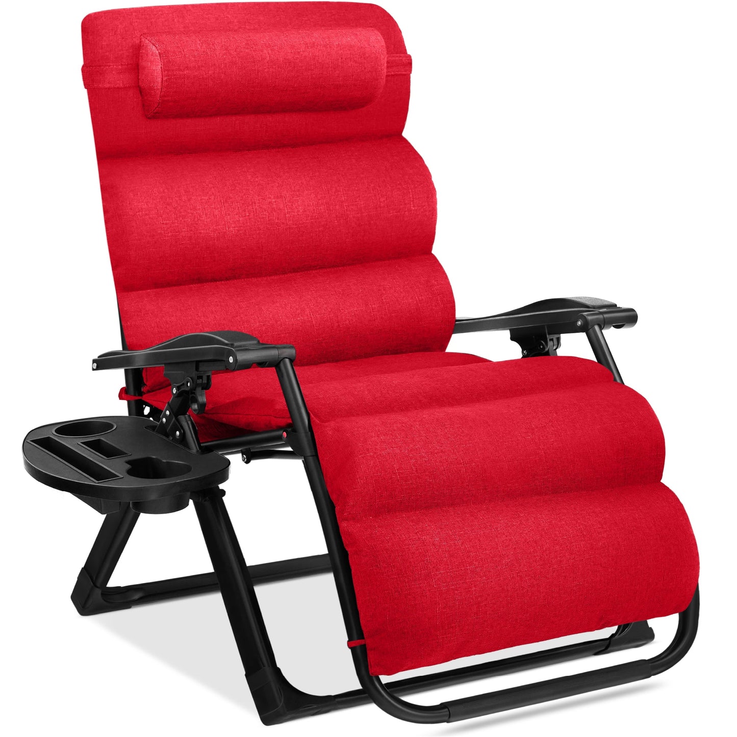 Oversized Zero Gravity Chair Folding Outdoor Recliner w/ Removable Cushion