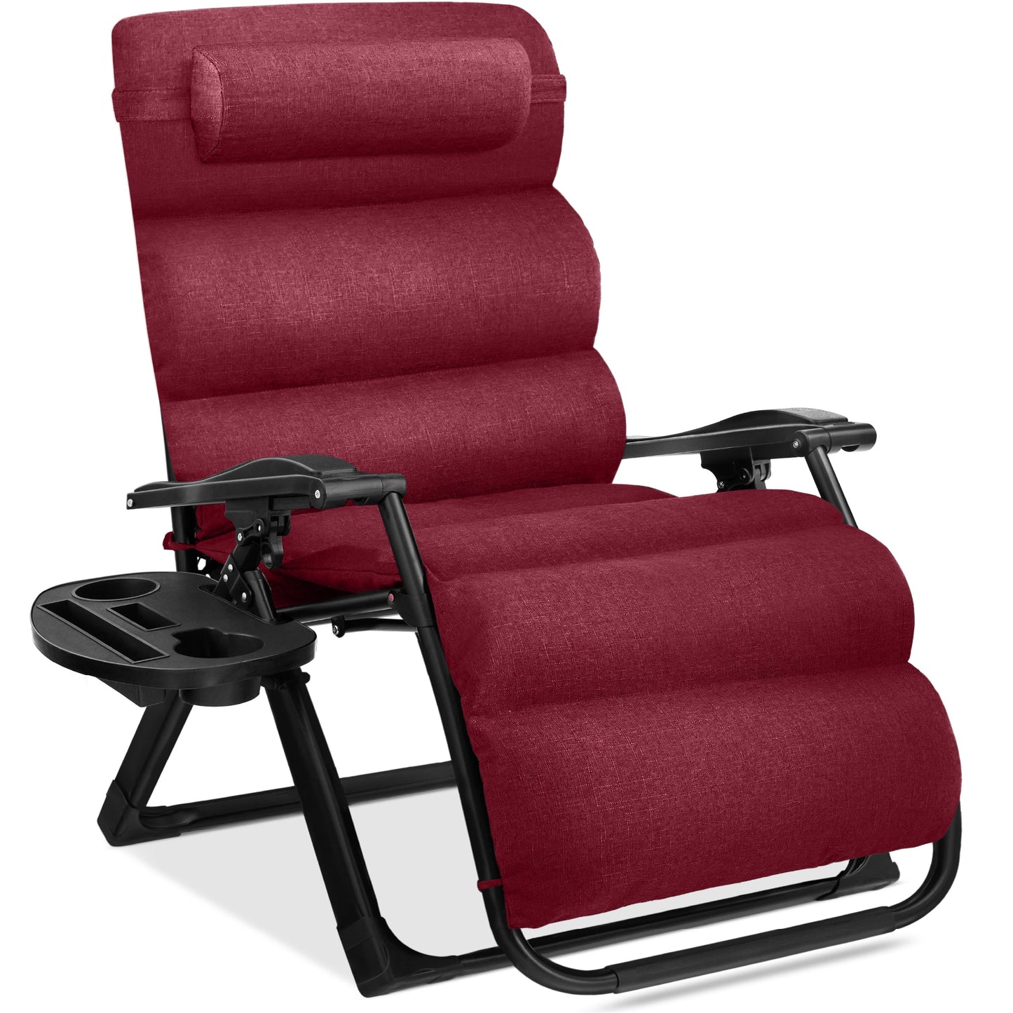Oversized Zero Gravity Chair Folding Outdoor Recliner w/ Removable Cushion