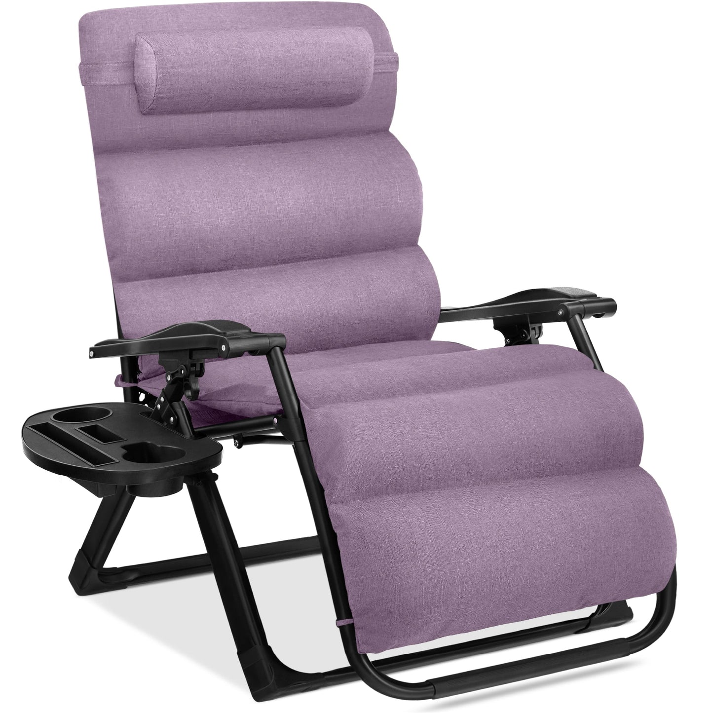 Oversized Zero Gravity Chair Folding Outdoor Recliner w/ Removable Cushion