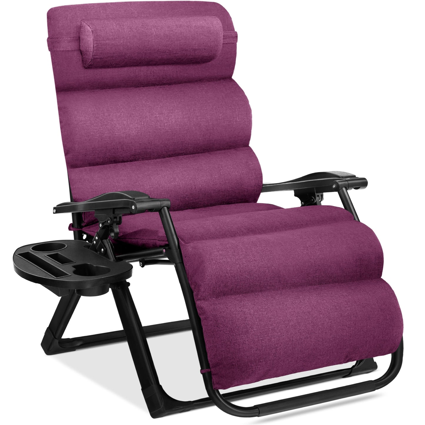 Oversized Zero Gravity Chair Folding Outdoor Recliner w/ Removable Cushion