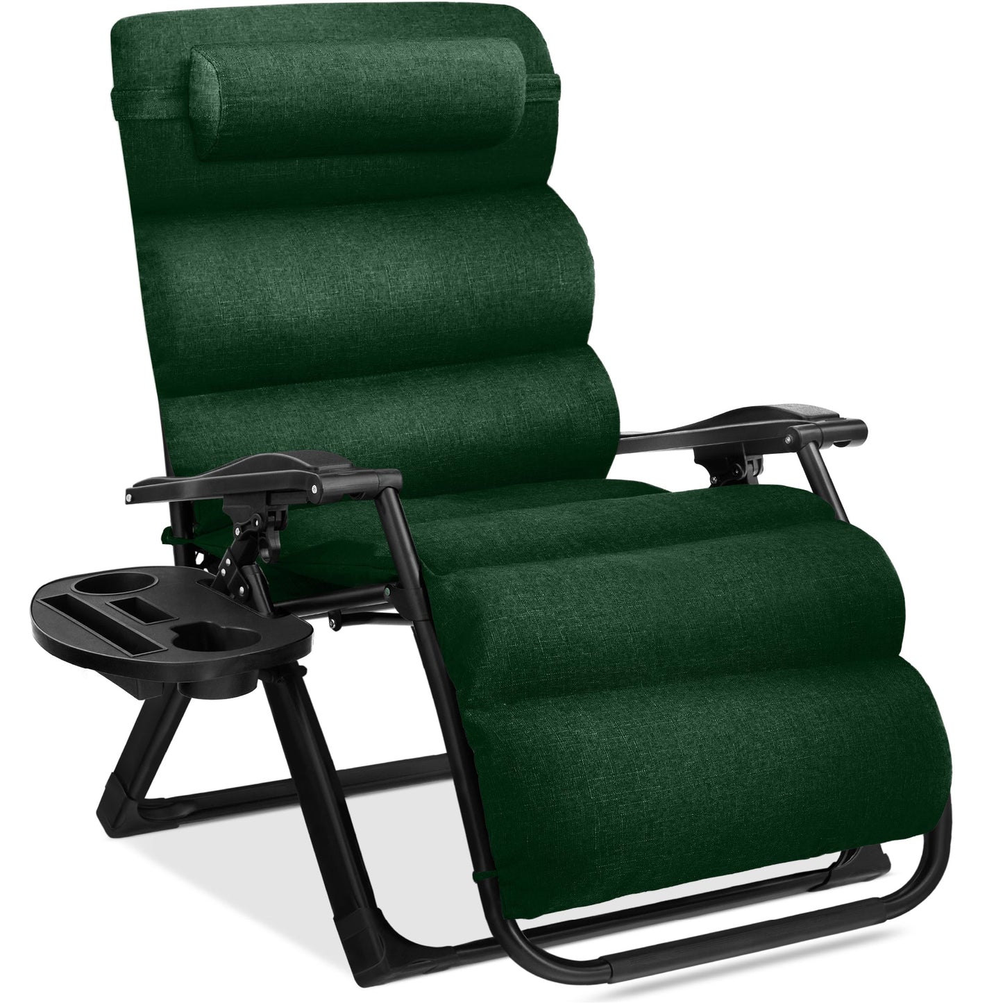 Oversized Zero Gravity Chair Folding Outdoor Recliner w/ Removable Cushion