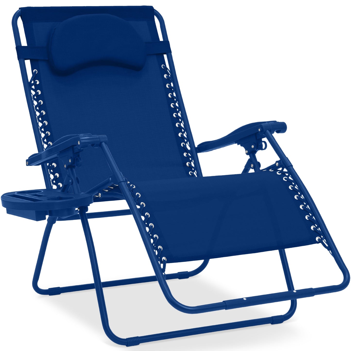 Oversized Reclining Zero Gravity Chair Lounger w/ Cup Holder Pillow