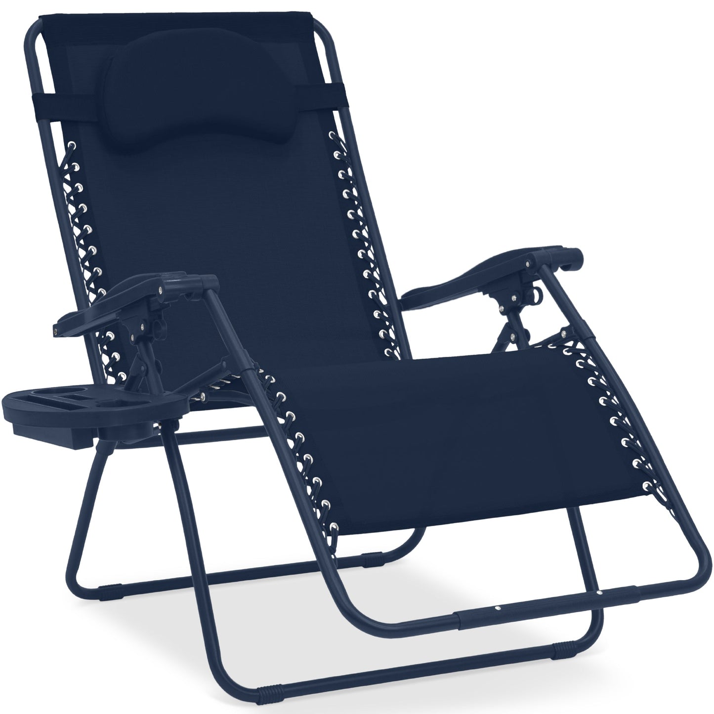 Oversized Reclining Zero Gravity Chair Lounger w/ Cup Holder Pillow