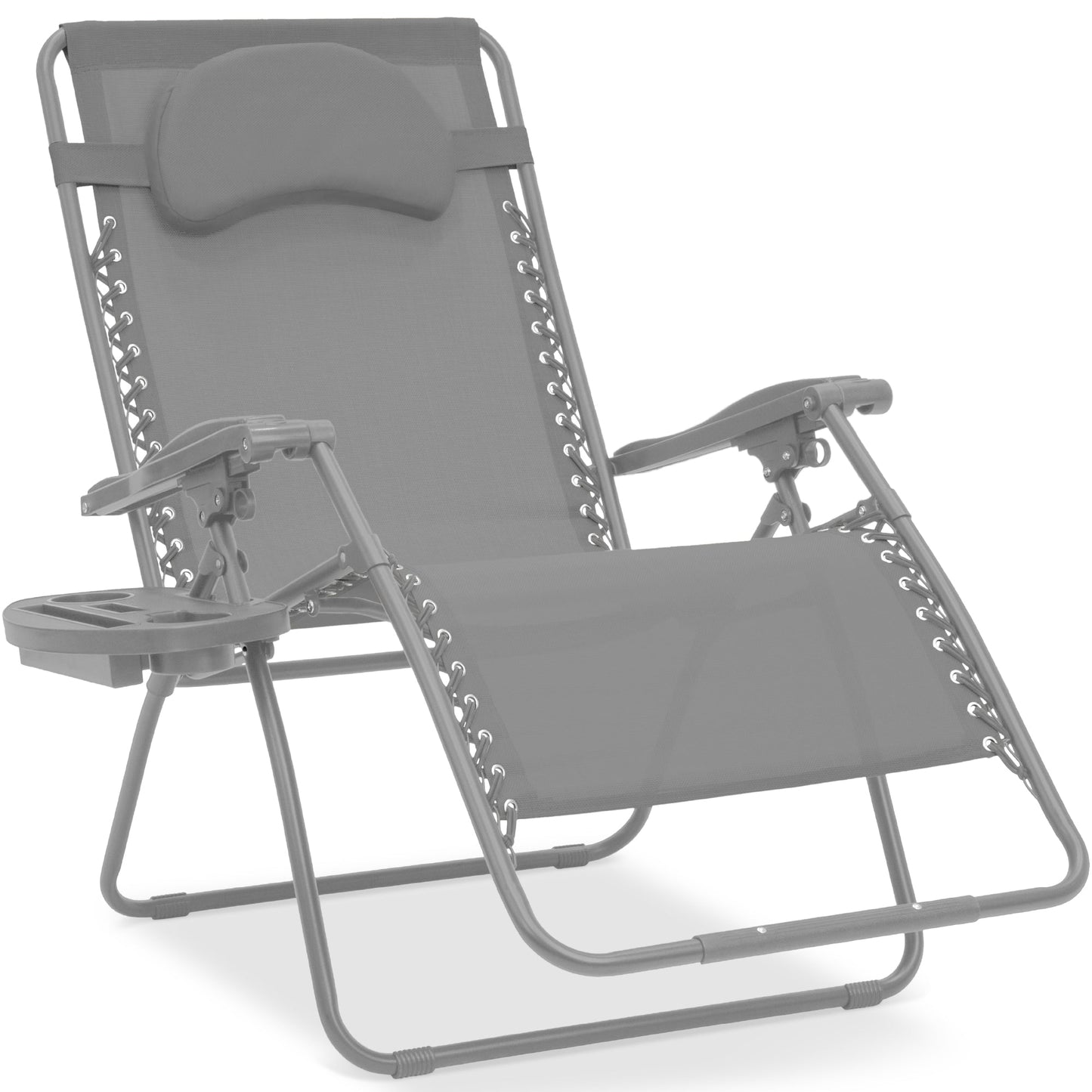 Oversized Reclining Zero Gravity Chair Lounger w/ Cup Holder Pillow