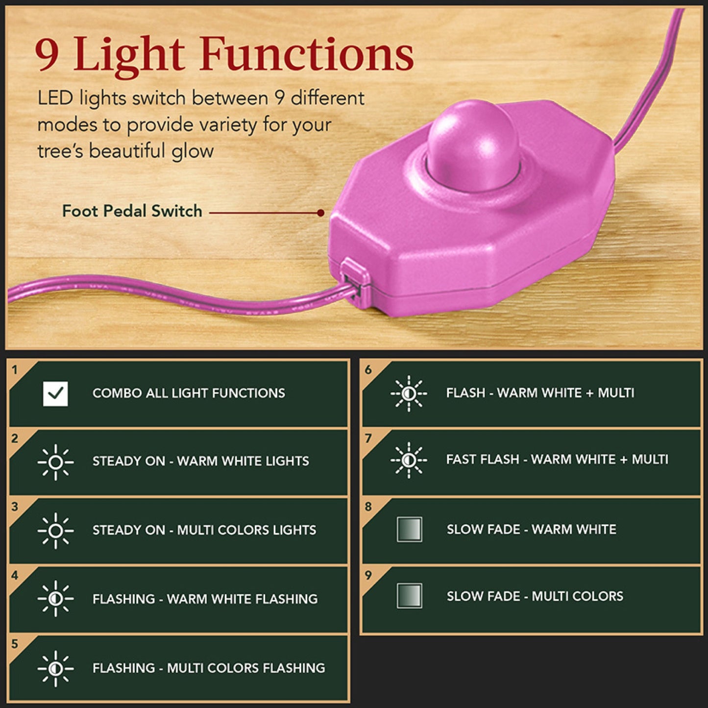Pink Pre-Lit Sparse Flocked Christmas Tree w/ 2-in-1 LEDs Cordless Connection